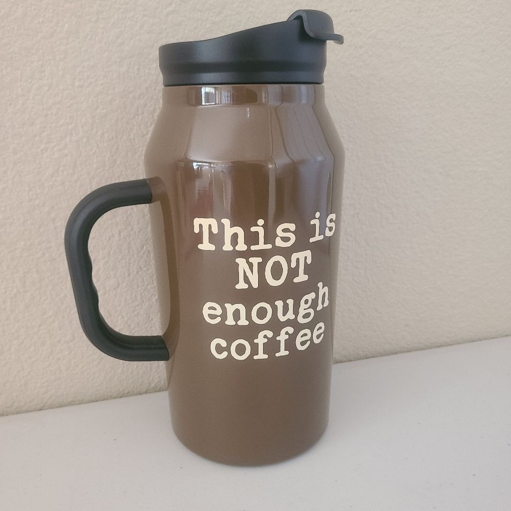 NEW not enough coffee 40 ounce stainless tumbler - Picture 2 of 6
